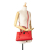 Bottega Veneta B Bottega Veneta Red Calf Leather Small Intrecciato Roma Italy