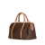 Celine B Celine Brown Coated Canvas Fabric Macadam Boston Bag Italy