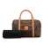 Celine B Celine Brown Coated Canvas Fabric Macadam Boston Bag Italy