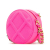 Chanel AB Chanel Pink Hot Pink Cotton Fabric Jersey 19 Round Clutch on Chain Italy