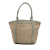 Gucci B Gucci Brown Beige with Green Light Green Canvas Fabric GG Abbey D-Ring Shoulder Bag Italy