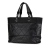 Chanel B Chanel Black Coated Canvas Fabric Large Paris Biarritz Tote Italy