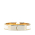 Hermès AB Hermès White with Gold Enamel Other Narrow Clic H Bracelet PM France