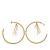 Louis Vuitton B Louis Vuitton Gold Gold Plated Metal Sweet Monogram Creole Hoop Pierce Earrings Italy