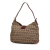 Fendi B Fendi Brown Light Brown Canvas Fabric Zucchino Shoulder Bag Italy