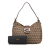 Fendi B Fendi Brown Light Brown Canvas Fabric Zucchino Shoulder Bag Italy