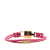 Louis Vuitton AB Louis Vuitton Pink with Gold Calf Leather Gold Plated LV Padlock Bracelet Italy