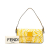 Fendi B Fendi Yellow Coated Canvas Fabric Sarah Coleman Zucca 1997 Vertigo Baguette Italy