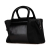 Salvatore Ferragamo B Ferragamo Black Calf Leather Gancini skin and Canvas Satchel Italy