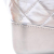 Chanel B Chanel Silver Calf Leather Metallic Crumpled skin Gabrielle Backpack Italy