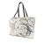 Chanel B Chanel Gray with Black Canvas Fabric Large Camellia Printed Shopper Tote Italy