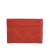 Chanel B Chanel Red Caviar Leather Leather CC Caviar Card Holder Italy