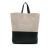 Celine B Celine Brown Beige Canvas Fabric Bicolor Leather Vertical Cabas Tote Italy