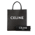 Celine AB Celine Black Coated Canvas Fabric Medium Triomphe Vertical Cabas Satchel Italy