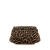 Fendi B Fendi Brown Canvas Fabric Leopard Print Shoulder Bag Italy