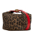 Fendi AB Fendi Brown Canvas Fabric Leopard Print Handbag Italy