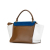 Celine B Celine Brown with Multi Calf Leather Medium Tricolor Trapeze Satchel Italy