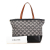 Celine B Celine Gray with Black Canvas Fabric Macadam Satchel Italy