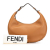 Fendi AB Fendi Brown Light Brown Calf Leather Medium Fendigraphy Hobo Italy