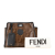 Fendi AB Fendi Brown Coated Canvas Fabric Small Zucca Peekaboo Defender Italy