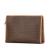 Celine B Celine Brown Coated Canvas Fabric Macadam Clutch Italy