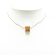 Hermès B Hermès Orange Palladium Metal Plated Cage dH Cube Necklace France