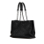 Bottega Veneta B Bottega Veneta Black Calf Leather Medium Intrecciato Stitched Double Chain Tote Italy