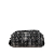 Chanel B Chanel Gray with Black Tweed Fabric Camellia Shoulder Bag Italy