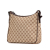 Gucci AB Gucci Brown Beige Canvas Fabric GG Crossbody Italy