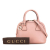 Gucci AB Gucci Pink Calf Leather Mini GG Charm Dome Satchel Italy