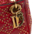 Christian Dior AB Dior Red Lambskin Leather Leather Mini Lambskin Cannage Studded Supple Lady Dior Jamaica