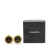 Chanel AB Chanel Gold with Black Gold Plated Metal Acrylic CC Button Clip On Earrings France