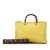 Gucci B Gucci Yellow Calf Leather Large skin Bamboo Shopper Satchel Italy