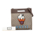 Gucci AB Gucci Brown Beige Coated Canvas Fabric GG Supreme Donald Duck Neo Vintage Soft Tote Italy