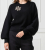 Pinko BLACK Pullover Chissa mit Rundhalsausschnitt und Schmuckbrosche Wolle mit Kaschmir