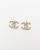 Chanel Coco Mark Earrings Pearl Rhinestone Earrings