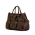 Prada B Prada Brown Dark Brown Canvas Fabric Canapa Logo Satchel Italy