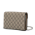 Gucci AB Gucci Brown Beige Coated Canvas Fabric GG Supreme Dionysus Chain Wallet Italy