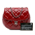 Chanel B Chanel Red Patent Leather Leather Mini Quilted Patent Bubble Flap France