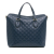 Gucci B Gucci Blue Dark Blue Calf Leather Guccissima Linea A Fold Over Satchel Italy