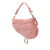 Christian Dior B Dior Pink Velvet Fabric Mini Crystal Saddle Italy