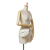 Christian Dior B Dior White Calf Leather Mini Grained skin Saddle Bag Italy