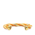 Hermès AB Hermès Brown with Gold Calf Leather Gold Plated and Twisted Cuff Bracelet France