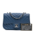 Chanel Blue Mini Rectangular Classic Chevron Caviar Single Flap Italy