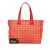 Chanel B Chanel Orange Dark Orange with Red Nylon Fabric New Travel Line Tote Italy