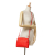 Bottega Veneta AB Bottega Veneta Red Calf Leather Small Intrecciato Nodini Crossbody Italy