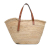 Loewe B LOEWE Brown Beige Raffia Natural Material Large Palm Leaf and Calfskin Basket Tote Spain