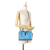 Saint Laurent B Saint Laurent Blue Light Blue Calf Leather Baby Monogram Downtown Cabas Satchel Italy