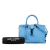 Saint Laurent B Saint Laurent Blue Light Blue Calf Leather Baby Monogram Downtown Cabas Satchel Italy