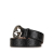 Gucci AB Gucci Black Calf Leather Guccissima Interlocking G Belt Italy